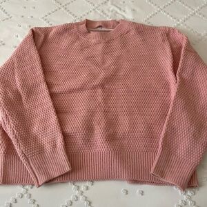 Merci Pink Textured Women's Sweater
